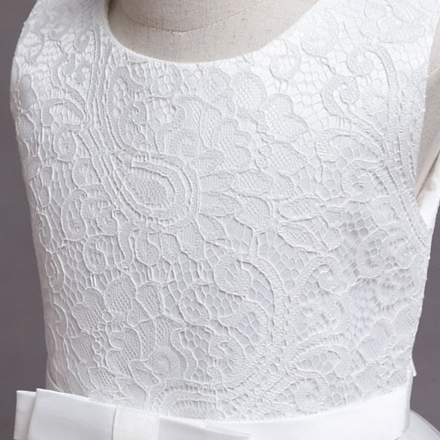 Kids Plain Dress Little Line Floral Girls' A Party