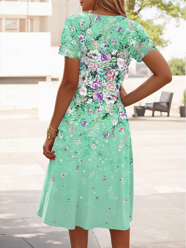 Women's Mini Dress T Shirt Dress Tee Dress Sundress A Line