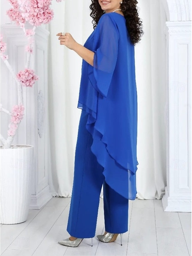 Women's Blouse 3/4 Length Sleeve Bell Sleeve Layered