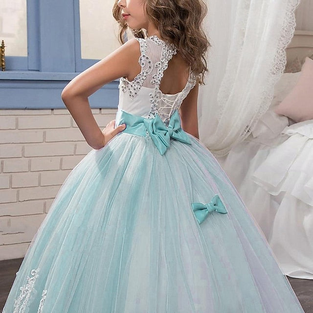 Flower Lace Girl Dress Formal Girls'