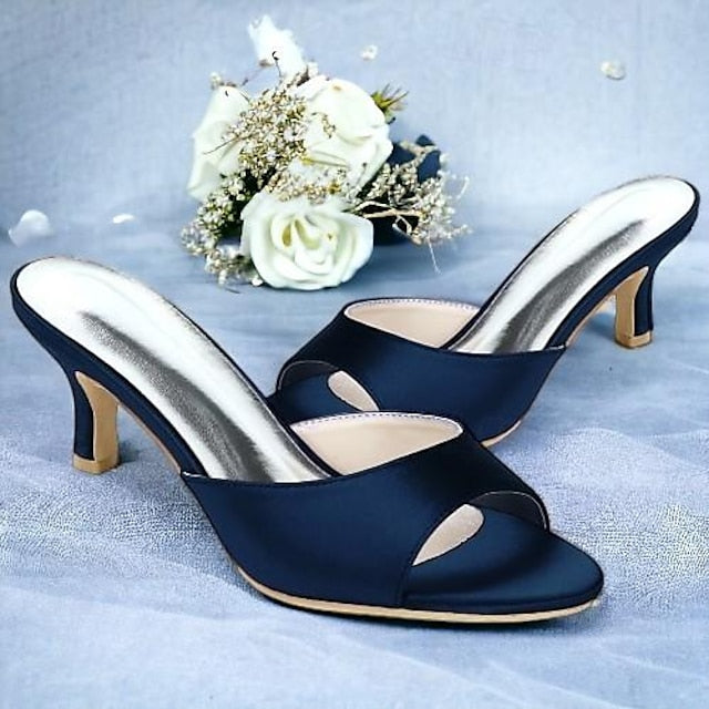 Shoes Wedding Heel Sandals Kitten Women's Toe Open