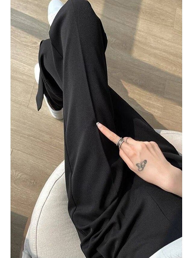 Women's Dress Pants Streetwear Casual Full Length Natural