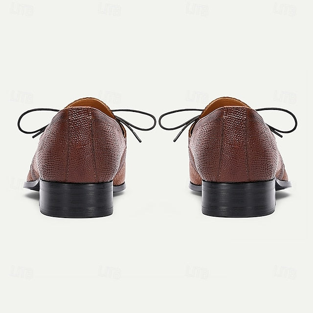 Men's Tan Oxford Shoes Leather – Genuine Vintage