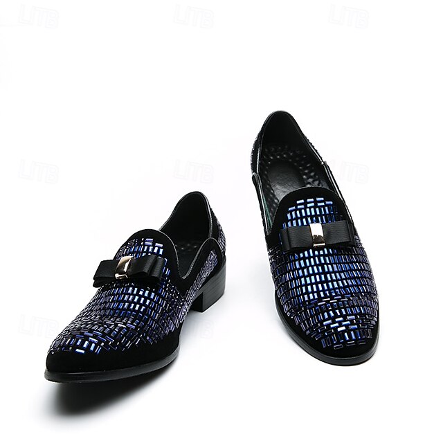 Elegant Strap Loafers Silver Woven Men's Prom – and Monk