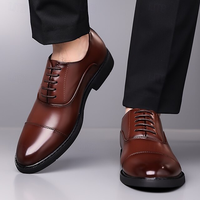Shoes Design – Brown Classic Cap-Toe Oxford Men's