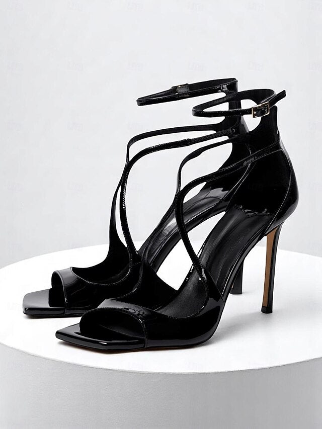 Heels Lavender Satin Crisscross Elegant - Stiletto Women's