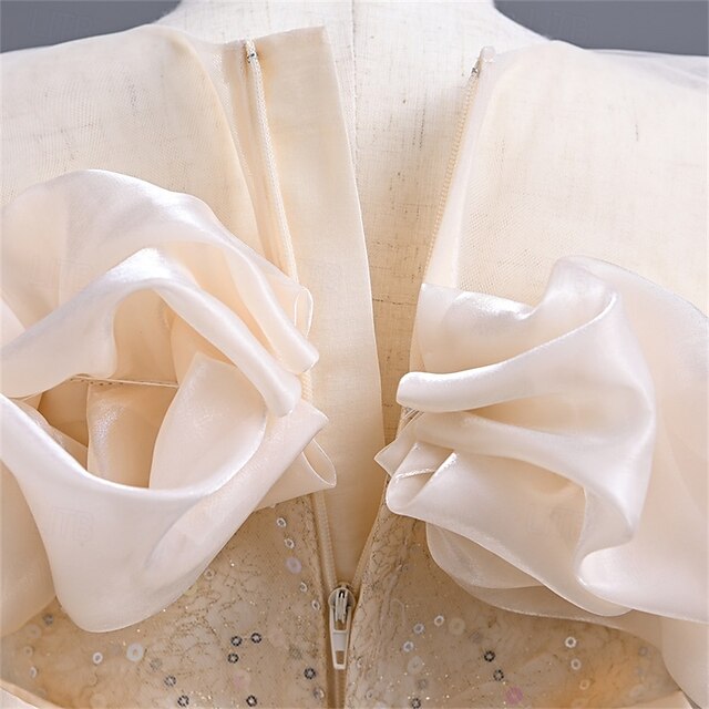 Flower Color Girls' Dress Kids Party Solid Girl