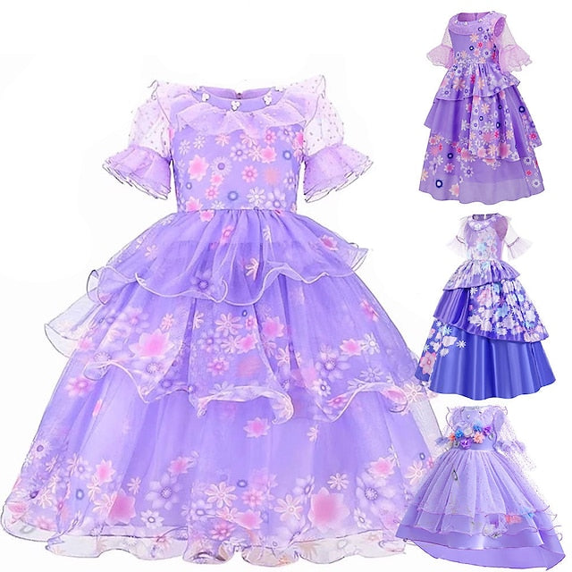 Princess Fairytale Girl Flower Encanto Isabela Dress Madrigal