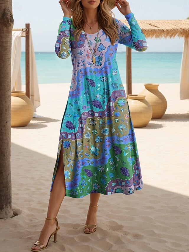 Women's Midi Dress T Shirt Dress Tee Dress Casual Daily