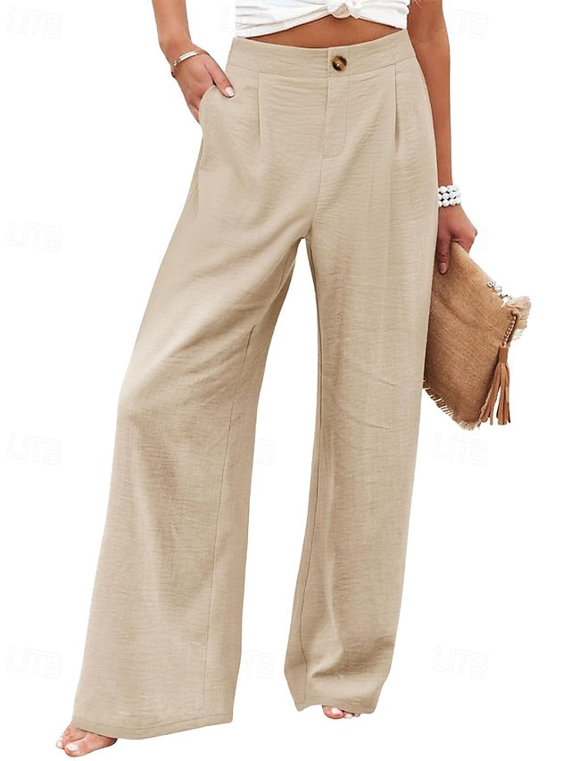 Women's Slacks Straight Streetwear Casual Full Length
