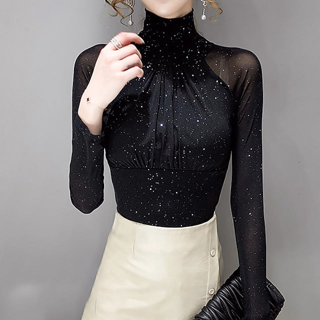 Women's Top Latin Dance Ballroom Dance Top Ruching Pure