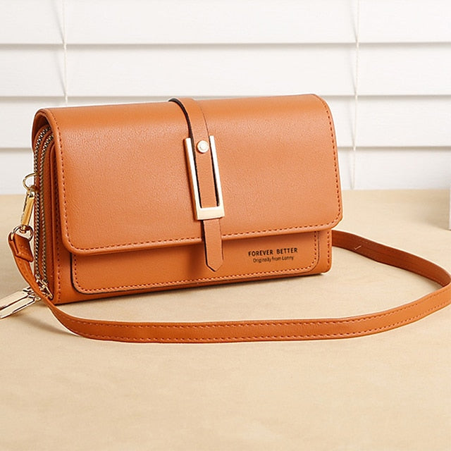 PU Bag Leather Women's Phone Mobile Wallet Crossbody