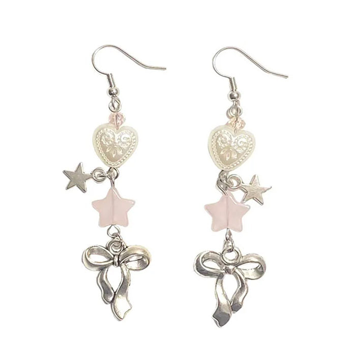 Star Bow Drop Earrings