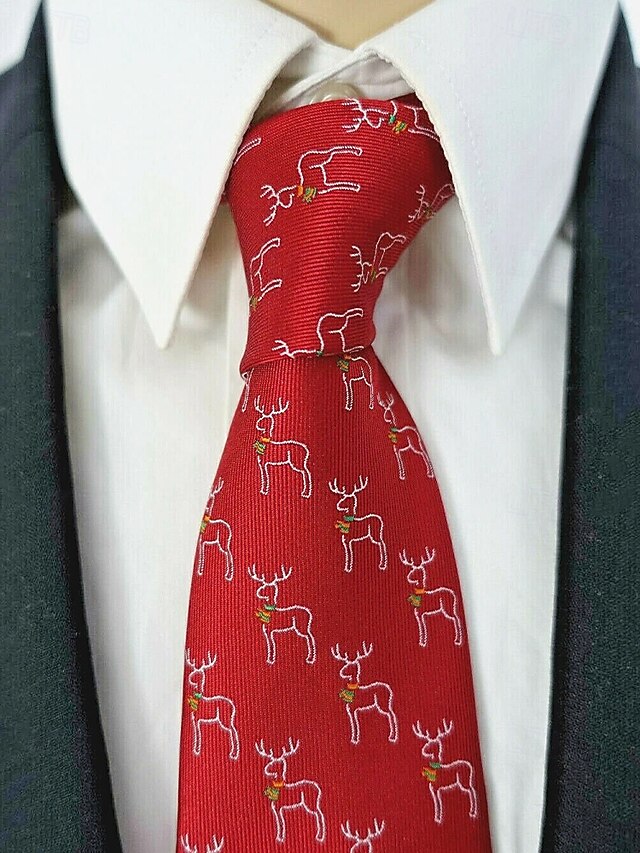 Necktie Christmas Santa Men's with