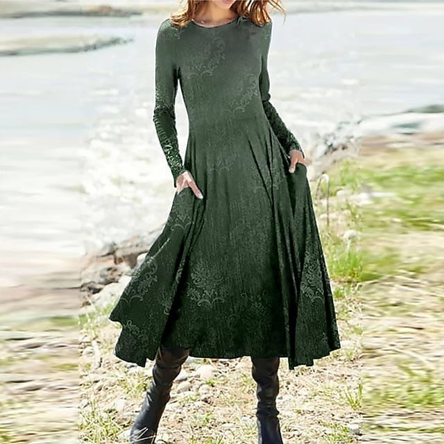 Women's Midi Dress Casual Dress Winter Dress Swing Dress