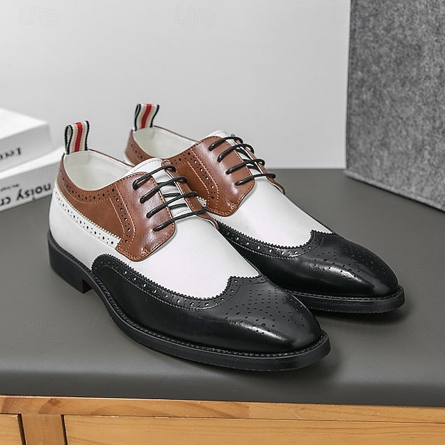 Wingtip with Men's White Brown Oxford and Shoes