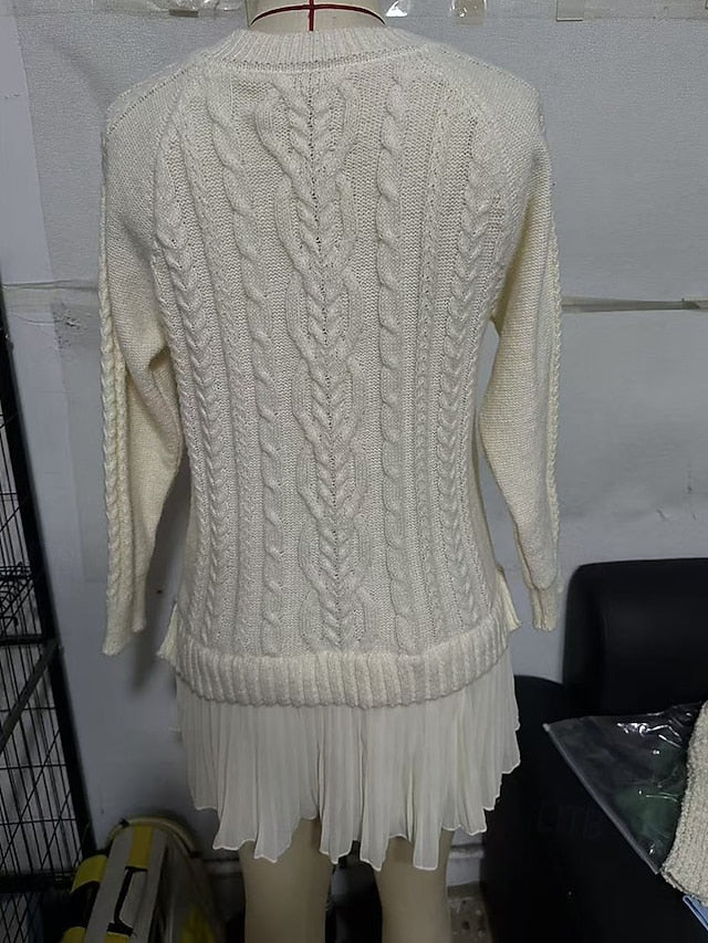 Women's Mini Dress Sweater Dress Casual Dress Elegant