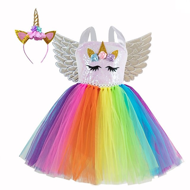 Unicorn Wings Girls' Movie Headband Cosplay Dress Dance