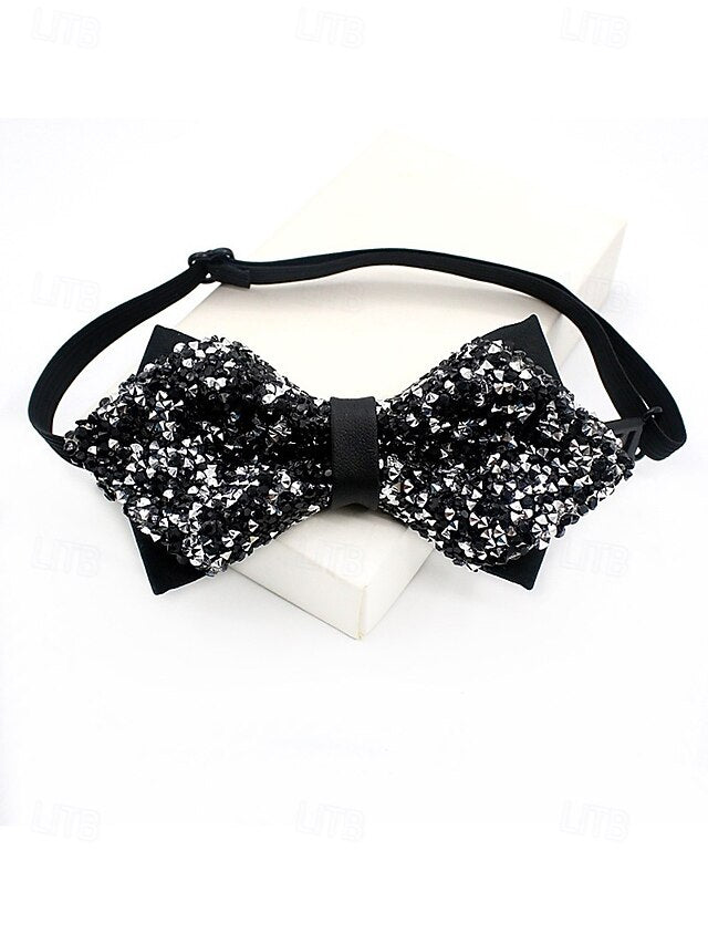 Polyester Men's Tie Christmas – Bow Sparkling Sequins