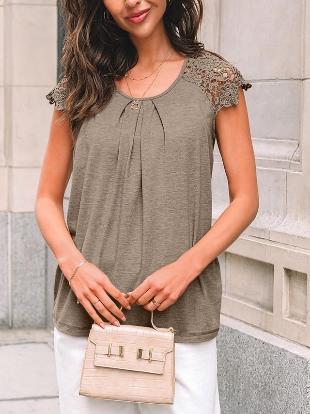 Women's T Shirt Solid Color Plain Fashion Stylish Classic