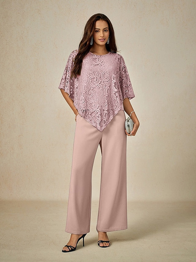 Women's Blouse Dressy Tops Lace Patchwork Layered Plain