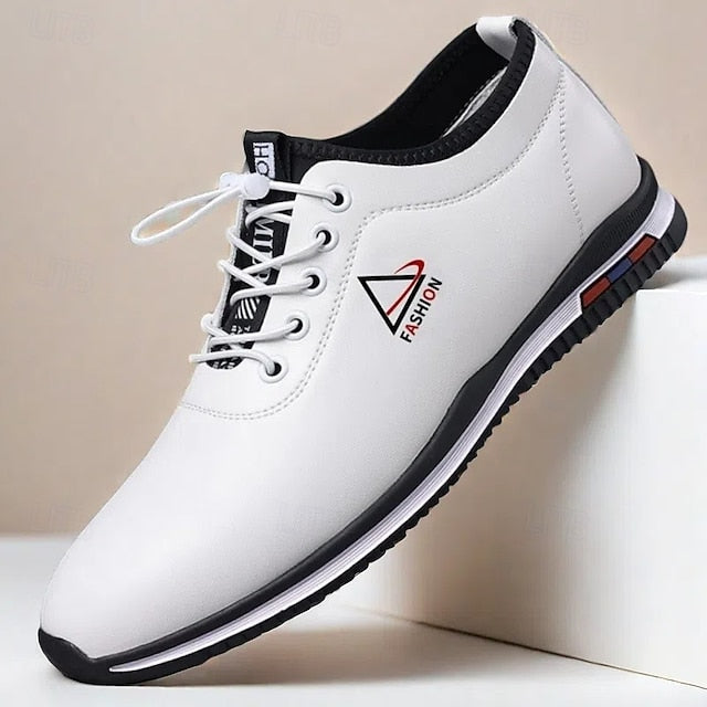 Sneakers White Lace-Up Men's Sports – and Black Trendy