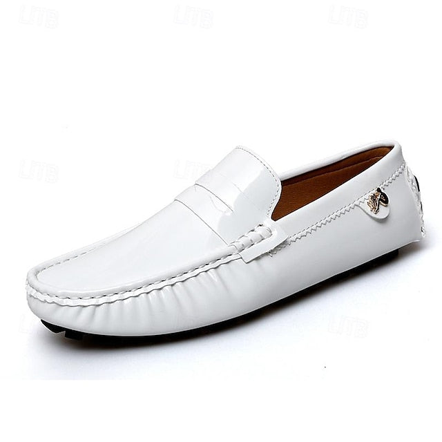 Slip-Ons Loafers Men's Driving Leather Penny PU