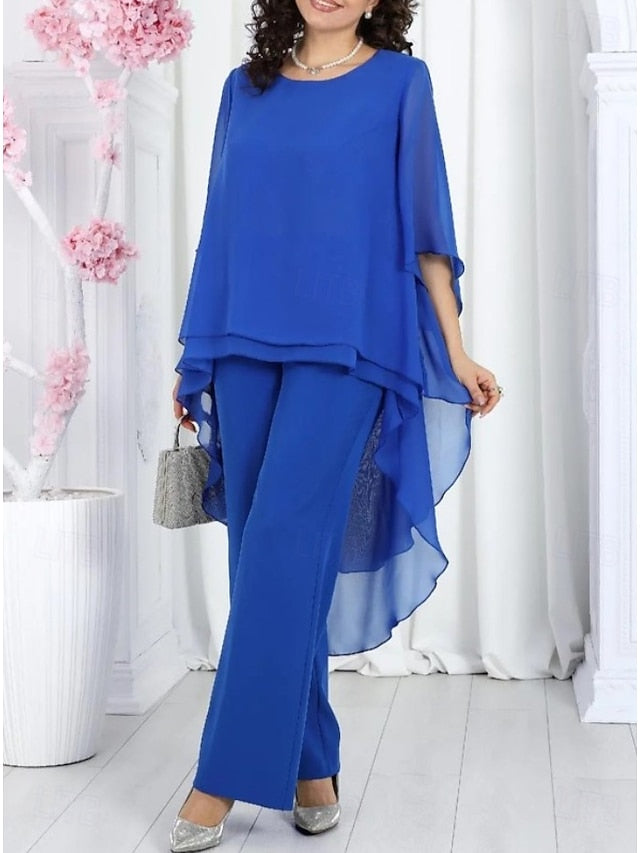 Women's Blouse 3/4 Length Sleeve Bell Sleeve Layered