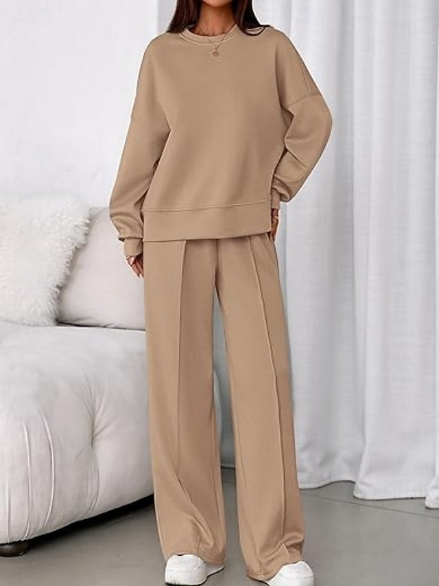 Women's Two Piece Sets Pants Sets Bolero Top Long Sleeve