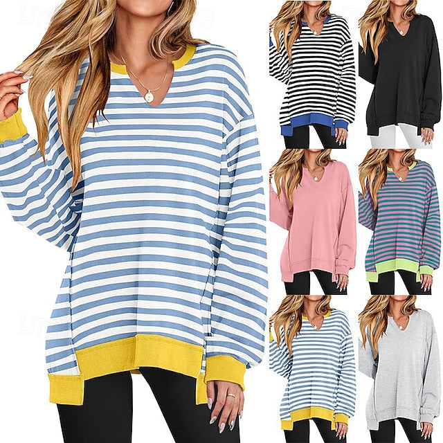 Women's Pullover Sweatshirt Casual Tops Long Sleeve Top