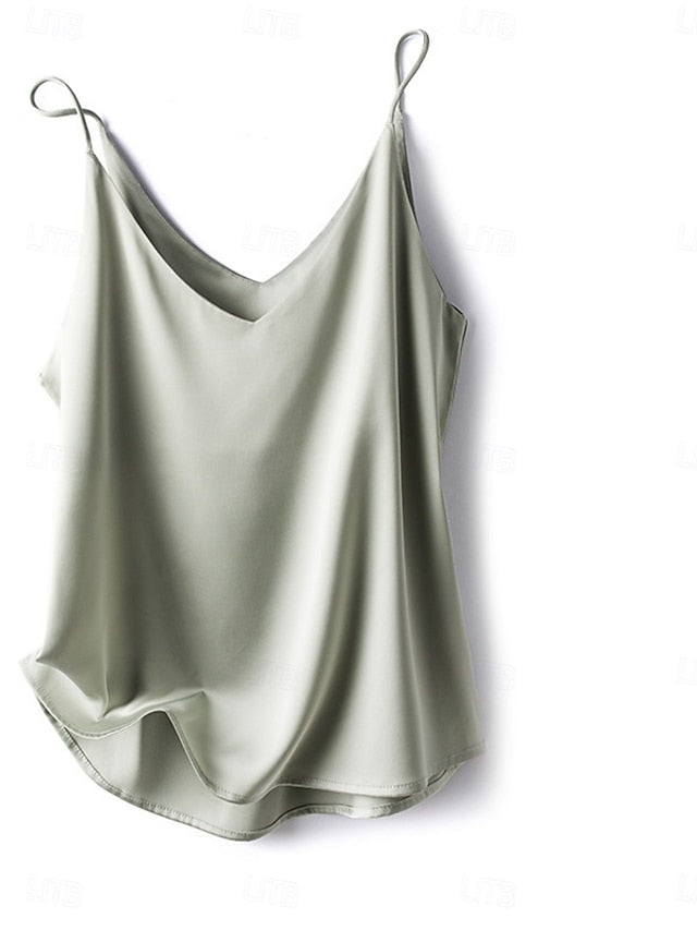 Women's Blouse Camisole Tank Top Backless Plain Stylish