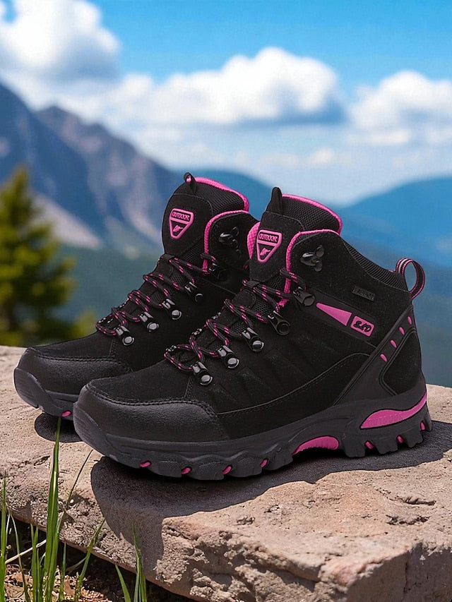Women's Waterproof Hiking Boots – Purple High-Top Outdoor