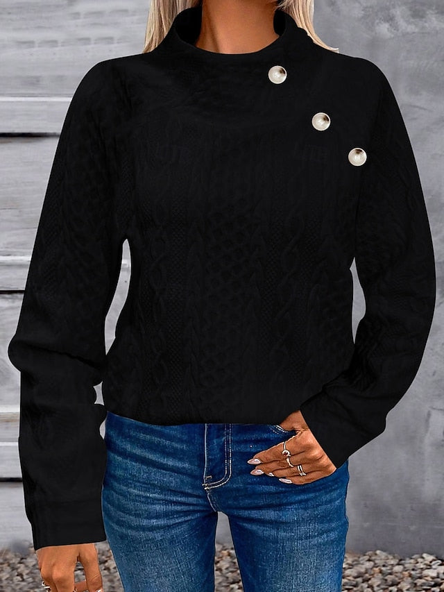 Women's Blouse Buttons Floral Stylish Casual Long Sleeve
