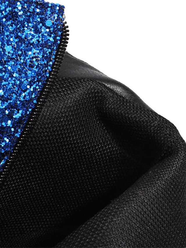 Red – Women's Heel High Glitter Sparkly Boots Ankle