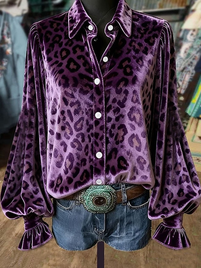 Women's Shirt Floral Graphic Elegant Stylish Modern Long