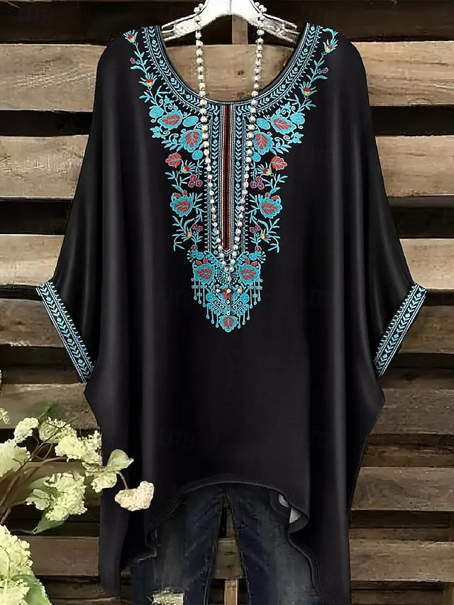 Women's Blouse Asymmetric Graphic Geometric Vintage Daily