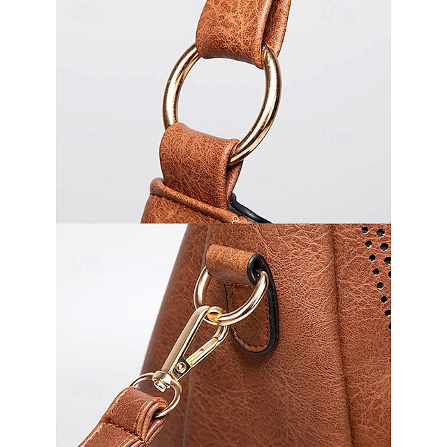 with Set Women's Hobo Wallet Faux Matching Leather Bag