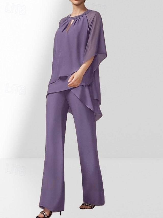 Piece Bride Pantsuit Dress the Wedding Two Guest of Mother