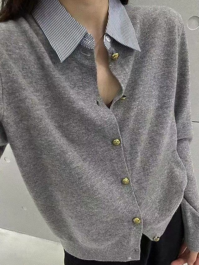 Women's Sweater Cardigan Fashion Streetwear Daily Solid