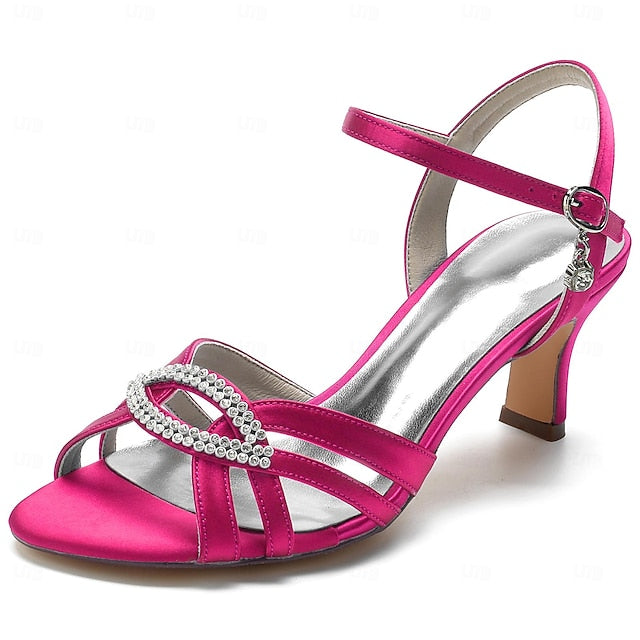 with Strappy Blue Satin Heels Women's Rhinestone Dark