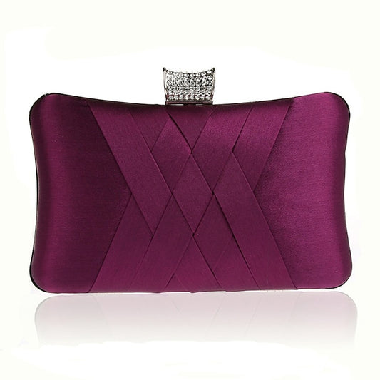 / Event Clutch PU Party Wedding Silk Women's Leather Bags