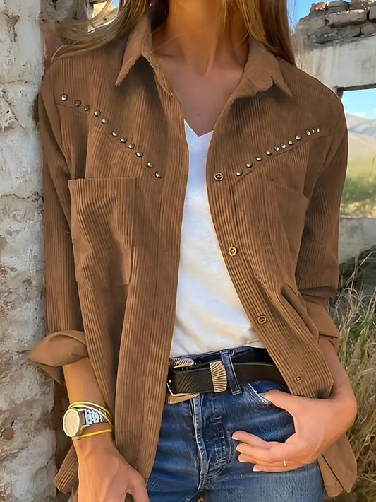 Women's Shirt Button Down Shirt Casual Shirt Pocket Buttons