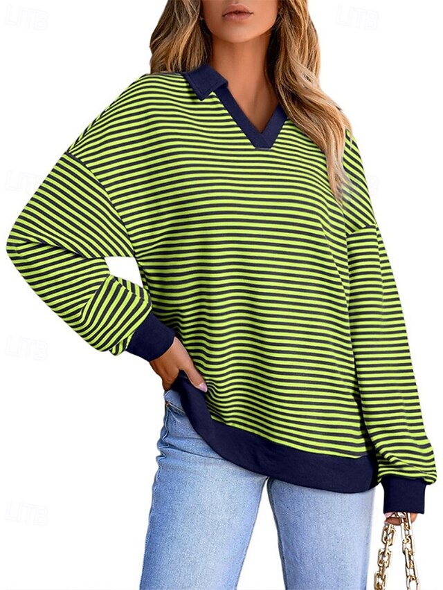 Women's T Shirt Tee Top Striped Fashion Stylish Classic