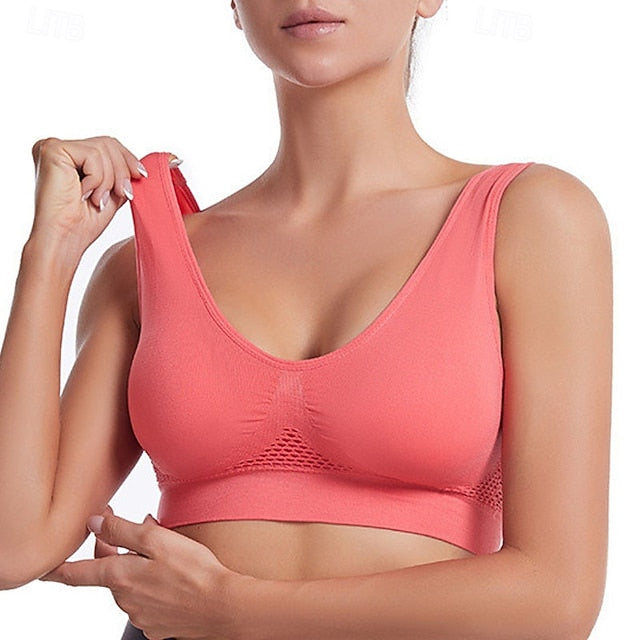 Women's Light Support Sports Bra Running Bra Open Back Bra