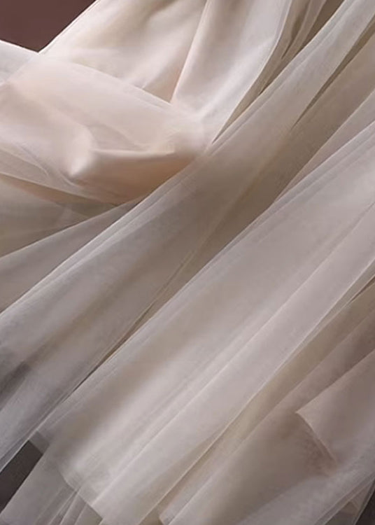 Tulle Summer Patchwork Strap Denim Dress Unique White