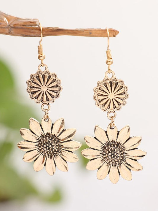 Bohemia Daisy Flower Pendant Earrings Casual Vacation Women's Jewelry cc60