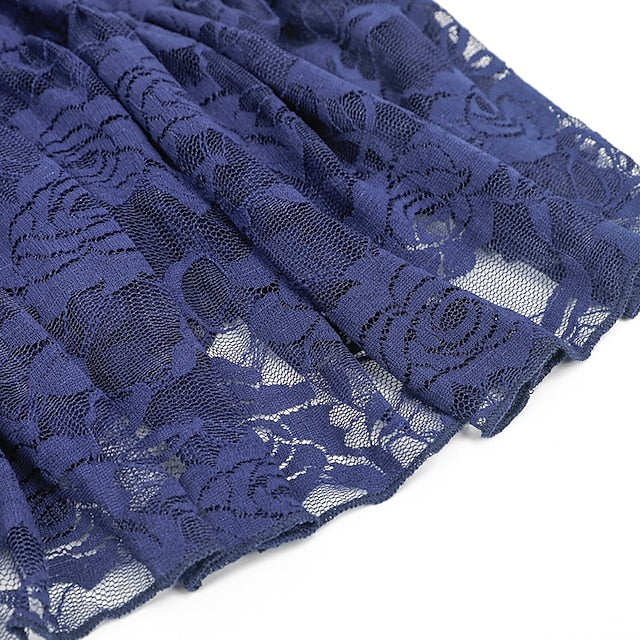 Long Girls' Colored Dress Girl Flower Solid Kids