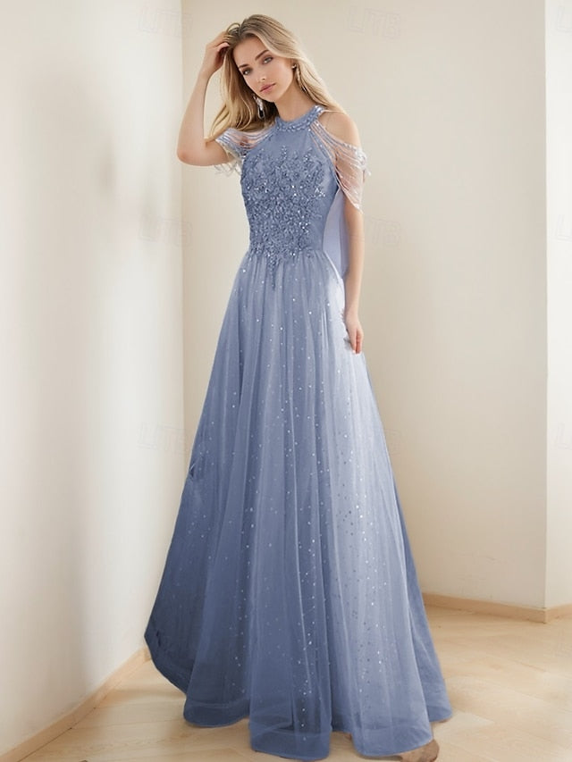 A-Line Prom Dresses Vintage Dress Formal Prom Floor Length