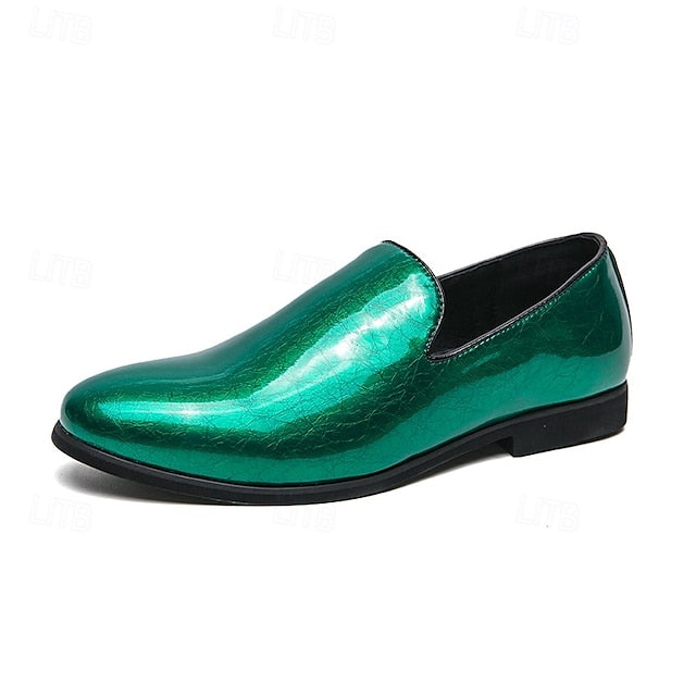 Slip-On Metallic Shiny – Men's Loafers Gold Fashionable