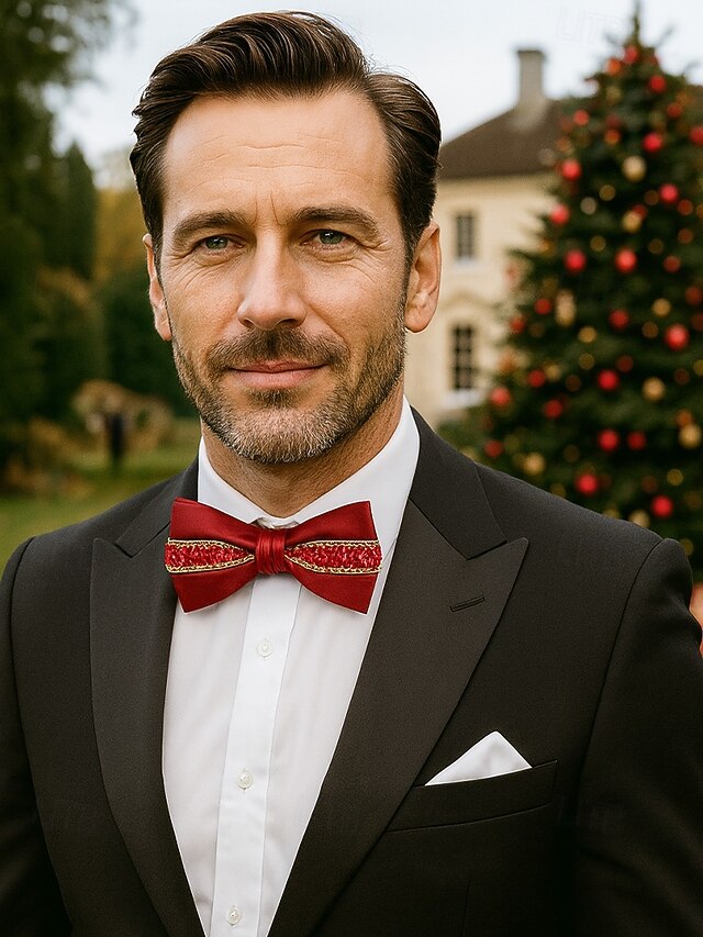 – Tie Red Bow Men's Christmas